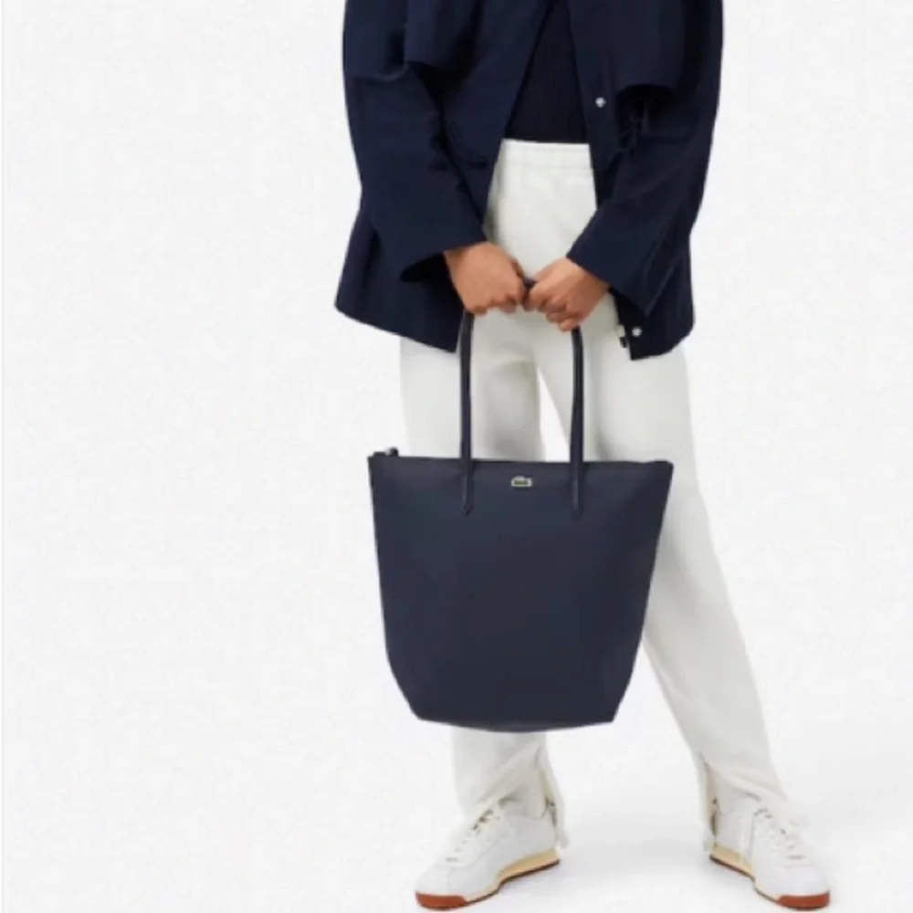 Lacoste Navy L.12.12 Concept Zip Tote Bag